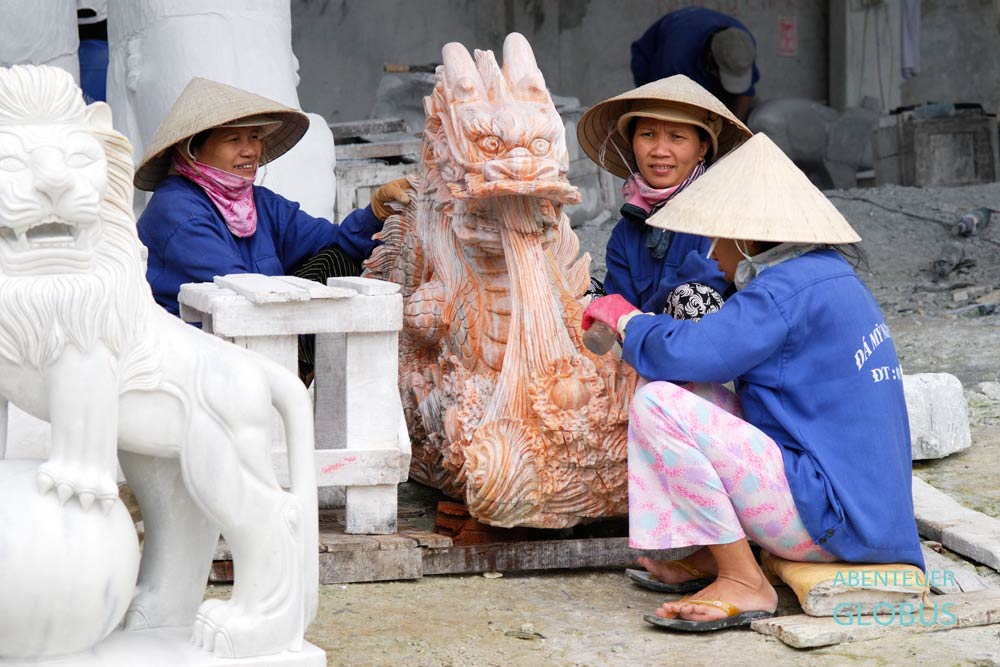Steinmetzwerkstatt an den Marmorbergen 
