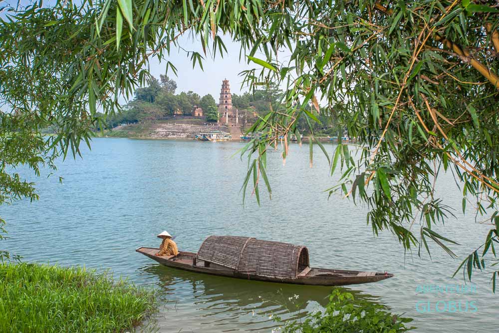 Thien Mu Pagode am Parfümfluss Song Huong in Hue