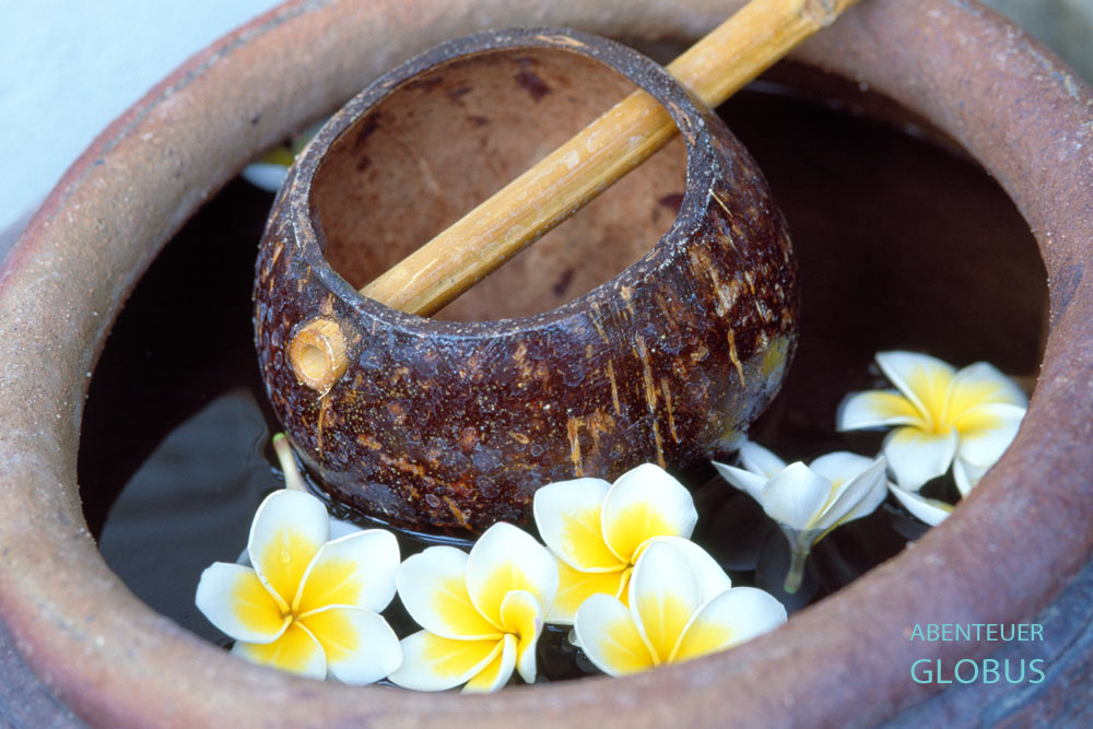 Detail in einem Spa in einem Hotel am Strand