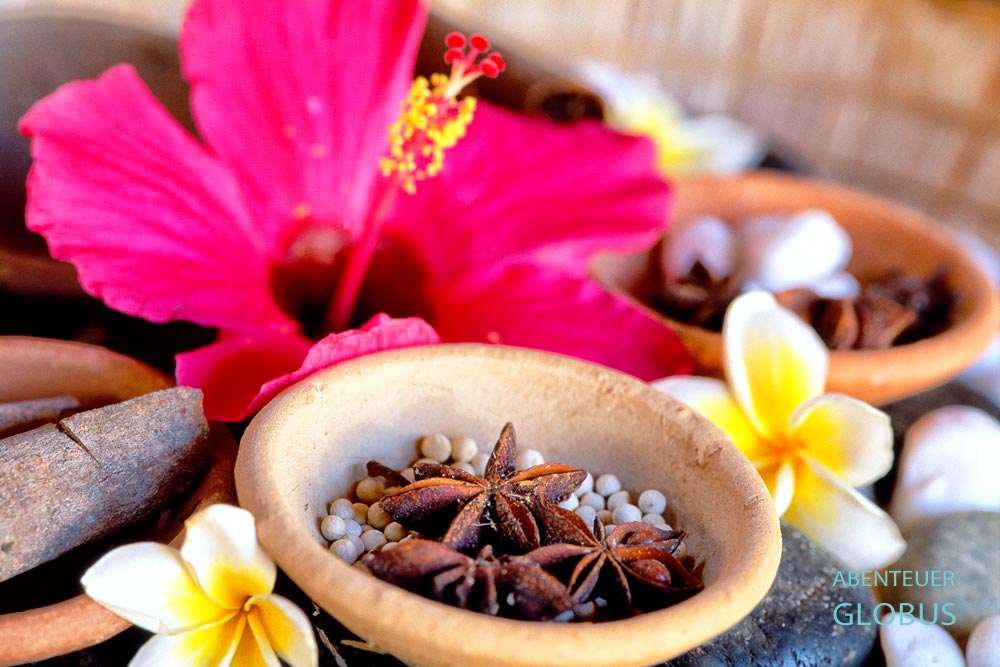 Detail in einem Spa in einem Resort am Strand