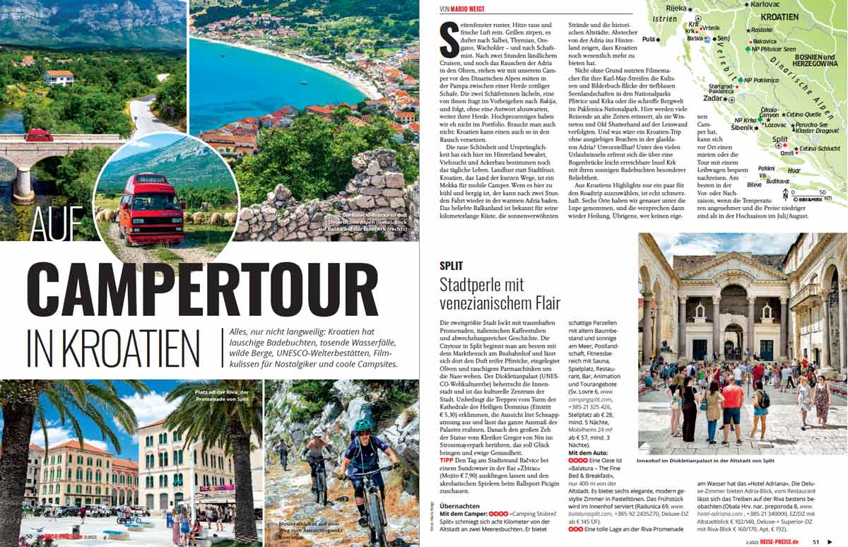 Mit dem Camper durch Kroatien: Reportage von Annett und Mario Weigt vom Reiseblog Abenteuerglobus.com