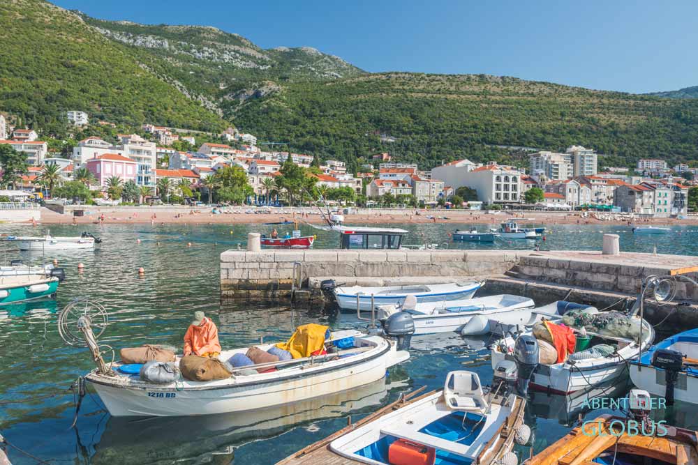Fischerhafen in Petrovac