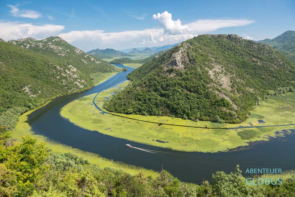 Blick vom Aussichtspunkt Pavlova Strana bei Rijeka Crnojevica