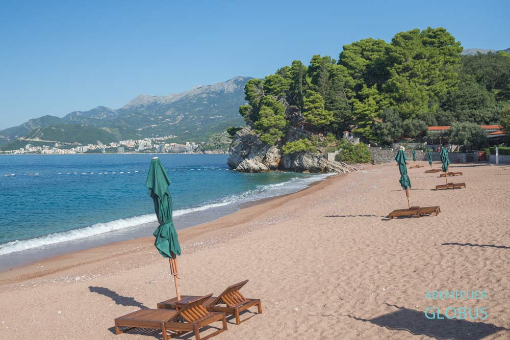 Riviera von Budva: Strand Sveti Stefan Plaza 2 in Sveti Stefan