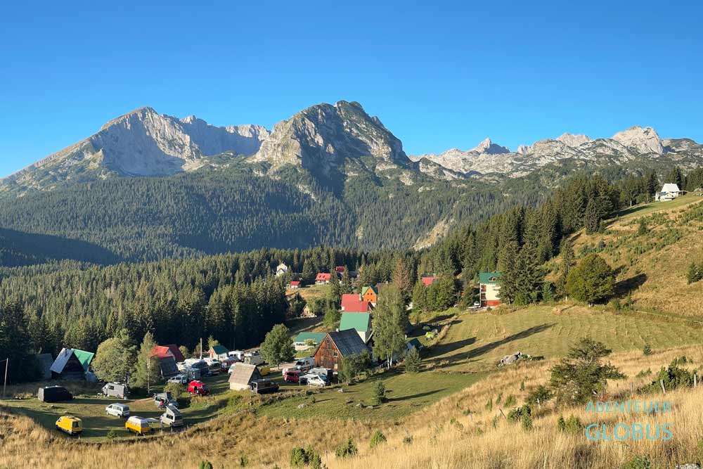 Zabljak: Campingplatz Autocamp Mlinski Potok im Nationalpark Durmitor