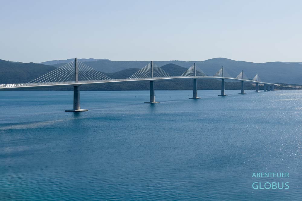 Anreise nach Ston: Brücke zur Halbinsel Peljesac