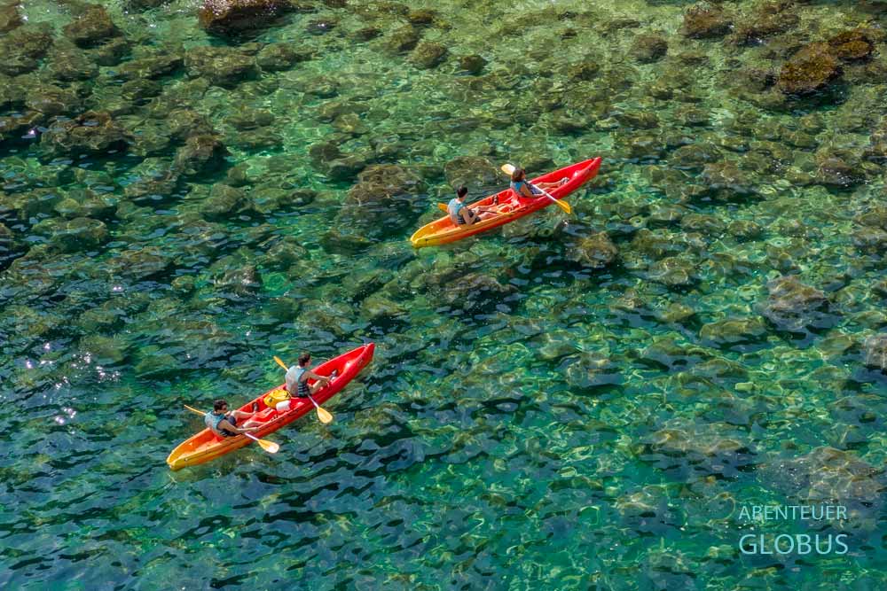 Freizeitaktivitäten in Rabac: Kayaking entlang der Küste