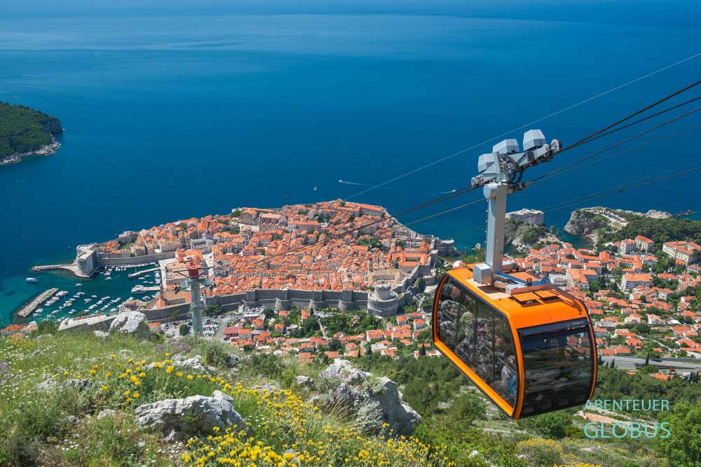 Seilbahn Dubrovnik Cable Car mit Ausblick auf die Altstadt
