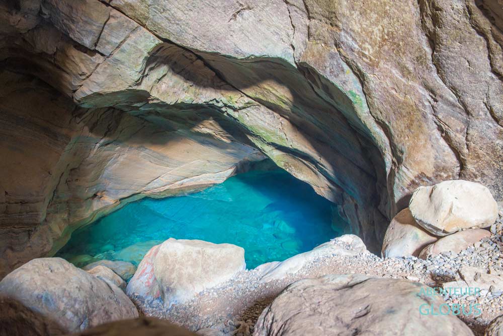 Lipovo-Tal: Quelle des Flusses Bistrica in der Höhle Bistrica (Bistrica Pecina)