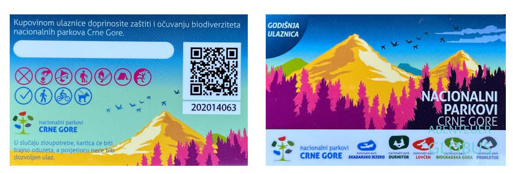 Das Kombiticket gilt für fünf Nationalparks in Montenegro.