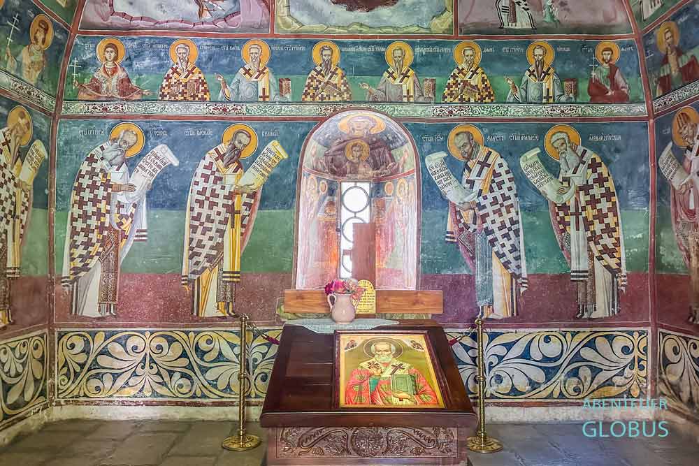 Kloster Manastir Moraca: Wandmalereien in der Nikolauskapelle
