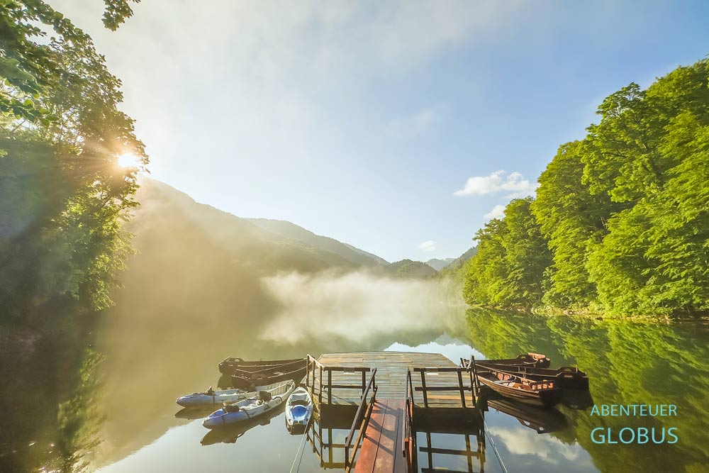 Nationalpark Biogradska Gora: Holzsteg am See Biogradsko Jezero