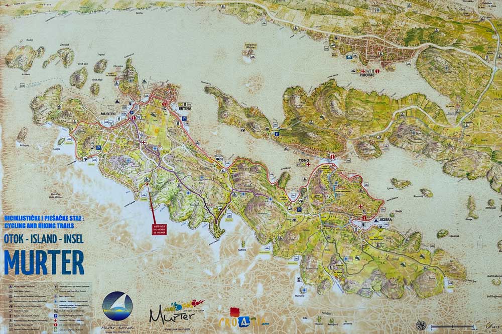 Insel Murter: Landkarte
