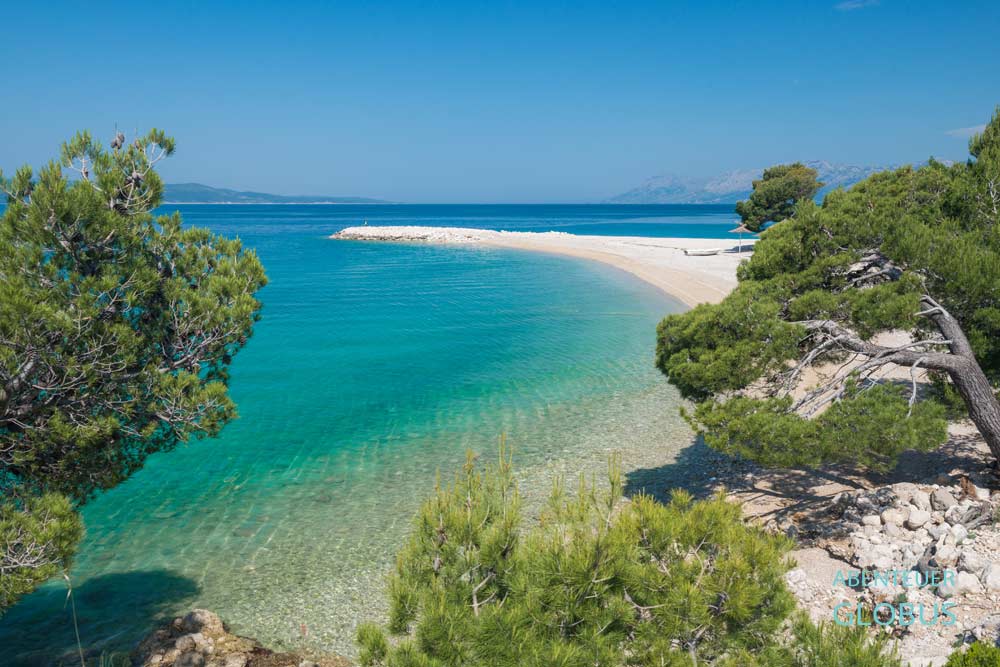 Makarska: Strand Plaza Bilosevac