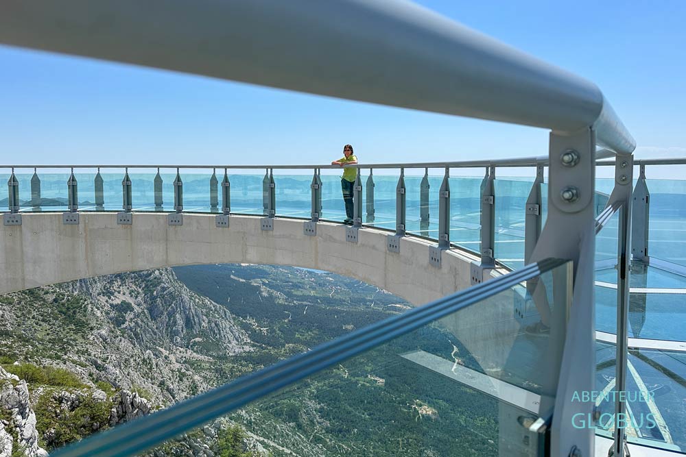 Naturpark Biokovo bei Makarska: Skywalk am Aussichtspunkt Nebeska Setnica am Ravna Vlaska Pass