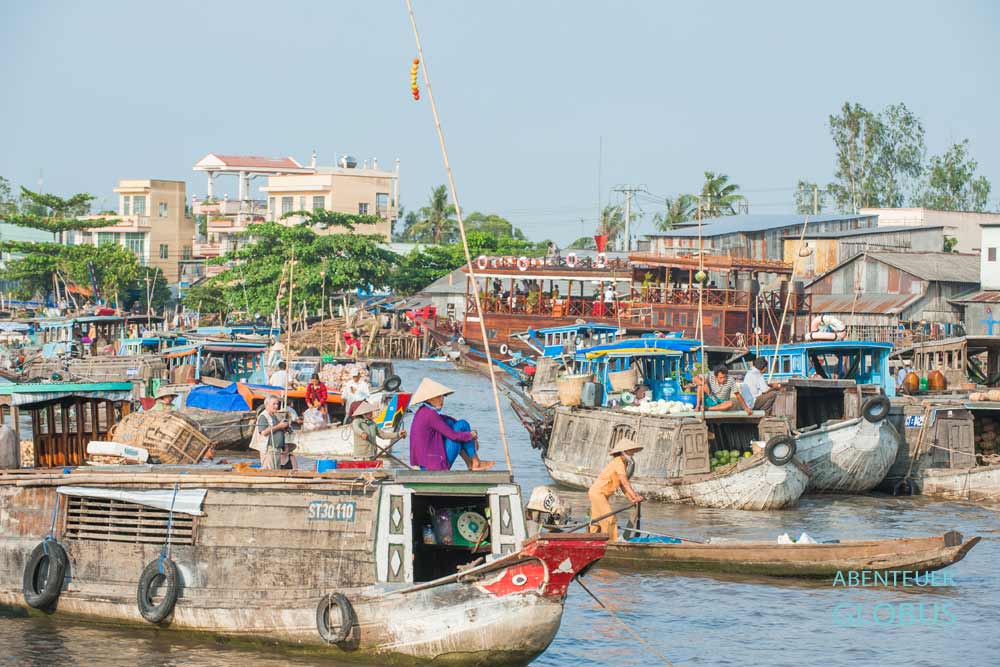 Schwimmender Markt Cai Rang bei Can Tho im Mekong Delta