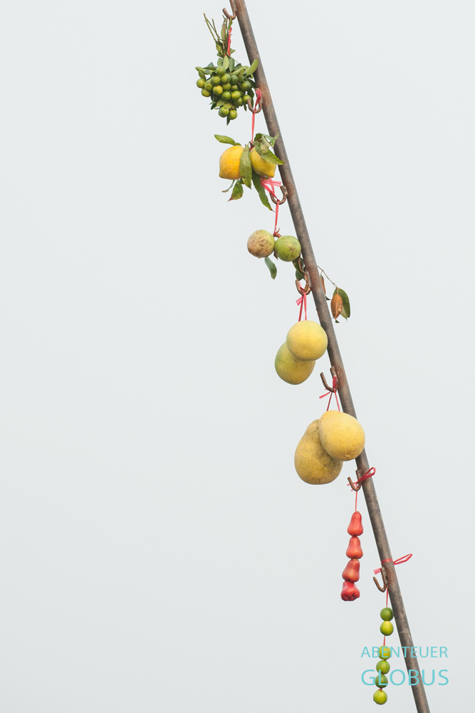 Chau Doc Floating Market: Holzstange mit Obst