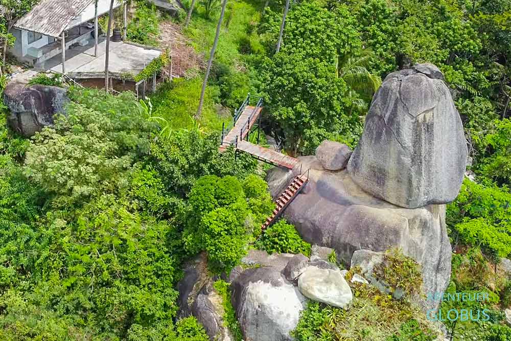 Overlap Stone ohne Menschen und Besucher