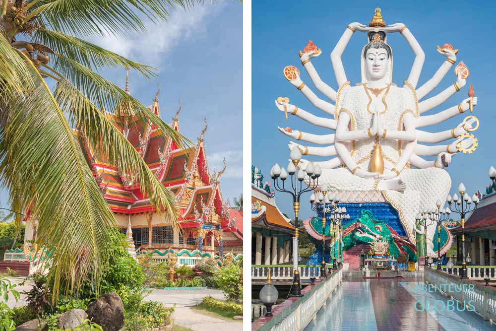 Wat Plai Laem: Zeremoniehalle und die 18-armige Göttin Guan Yin