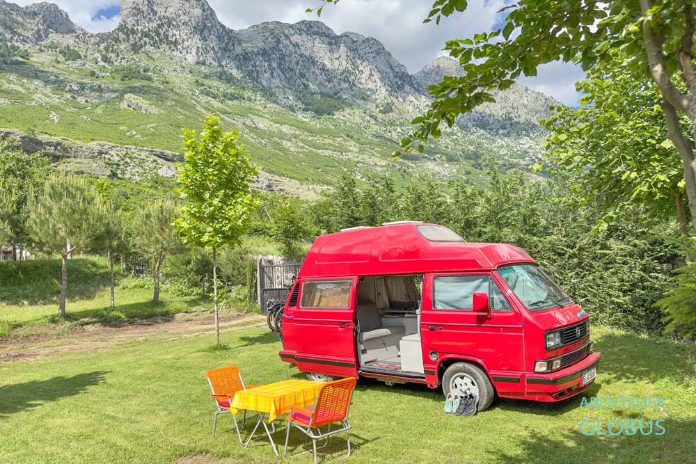 Top 10 Campingplätze in Albanien, Boga: unser Stellplatz im Boga Alpine Resort - Camping Albania