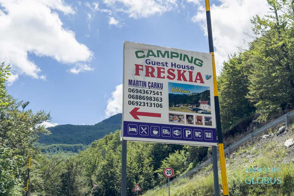 Camping und Guesthouse Freskia bei Theth