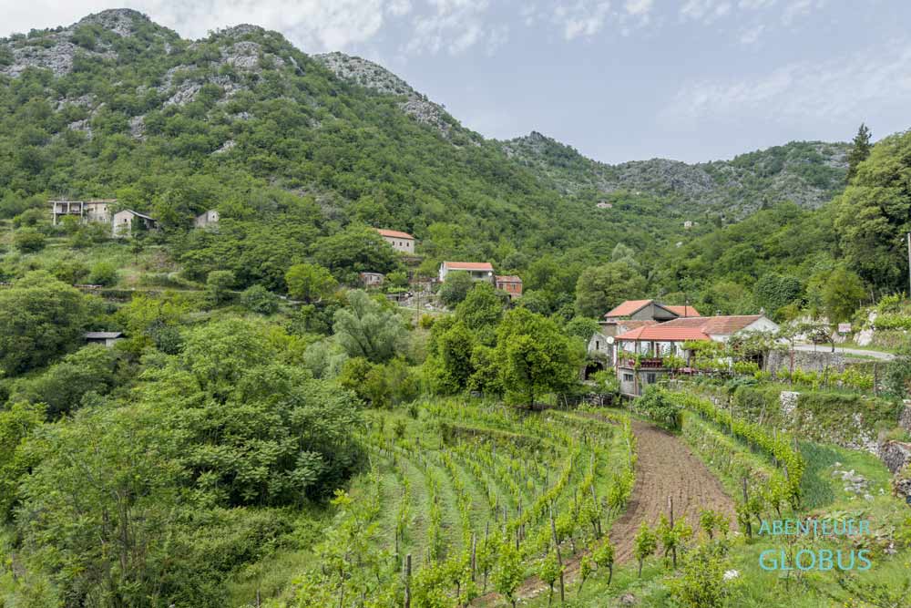 Bei Virpazar: Dorf Dupilo im Orahovstica Tal 