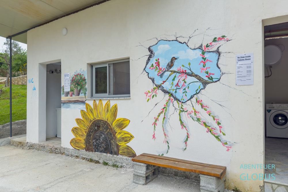 Sanitäranlage vom Mali Camping Kruja