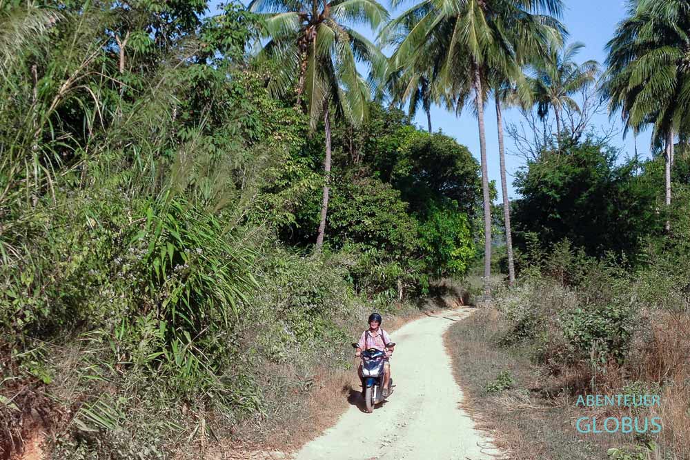 Roller mieten und die Insel Koh Rong erkunden.
