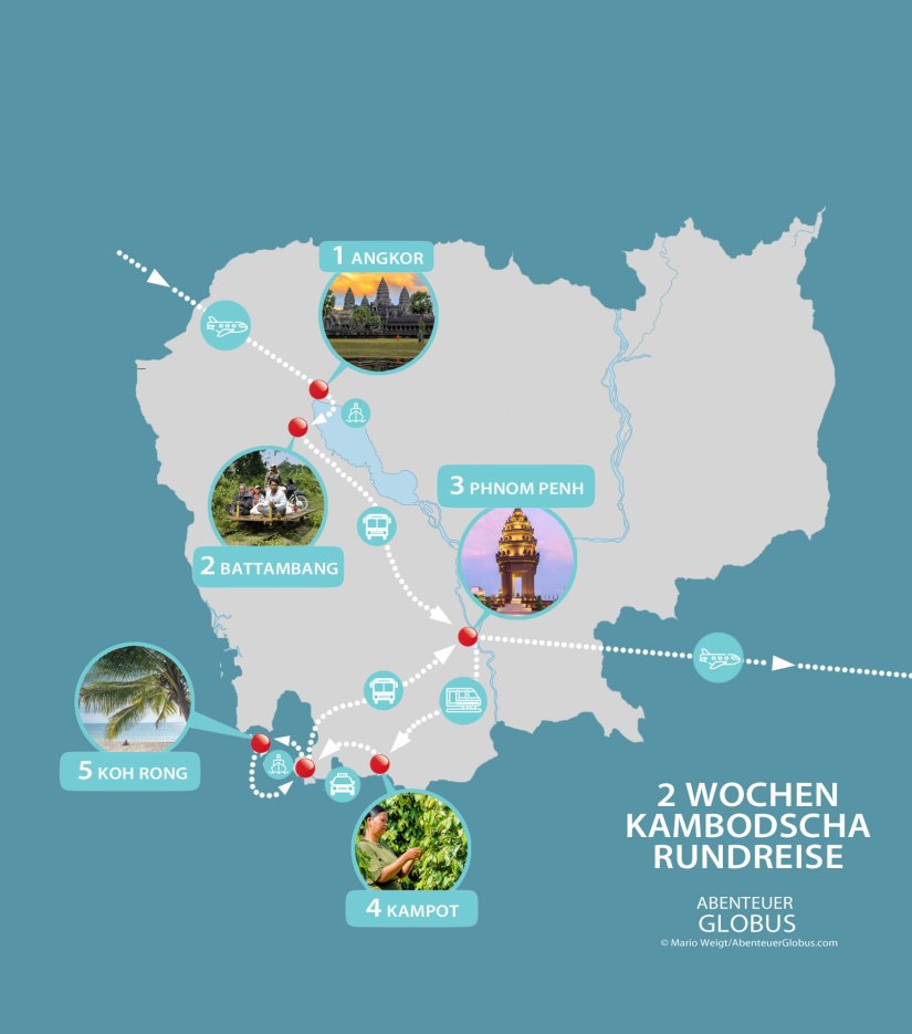 Kambodscha 2 Wochen Rundreise mit Angkor und Koh Rong