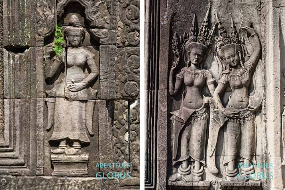 Highlight in Siem Reap: Apsaras im Tempel Angkor Wat und Preah Khan