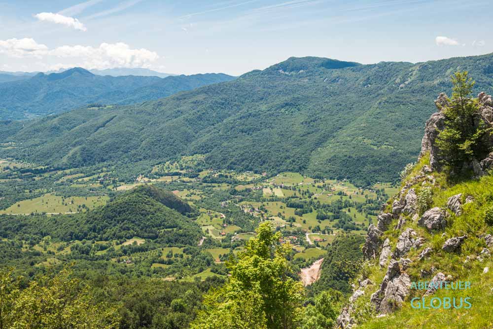Blick auf das Lipovo-Tal bei Kolasin