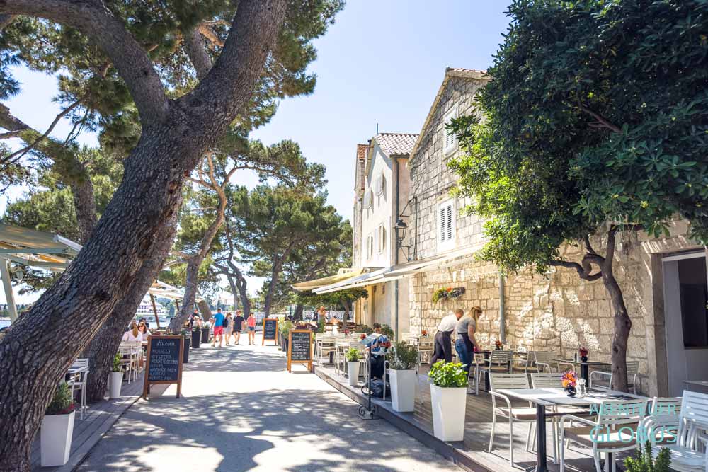 Altstadt Korcula: Restaurants an der Uferpromenade