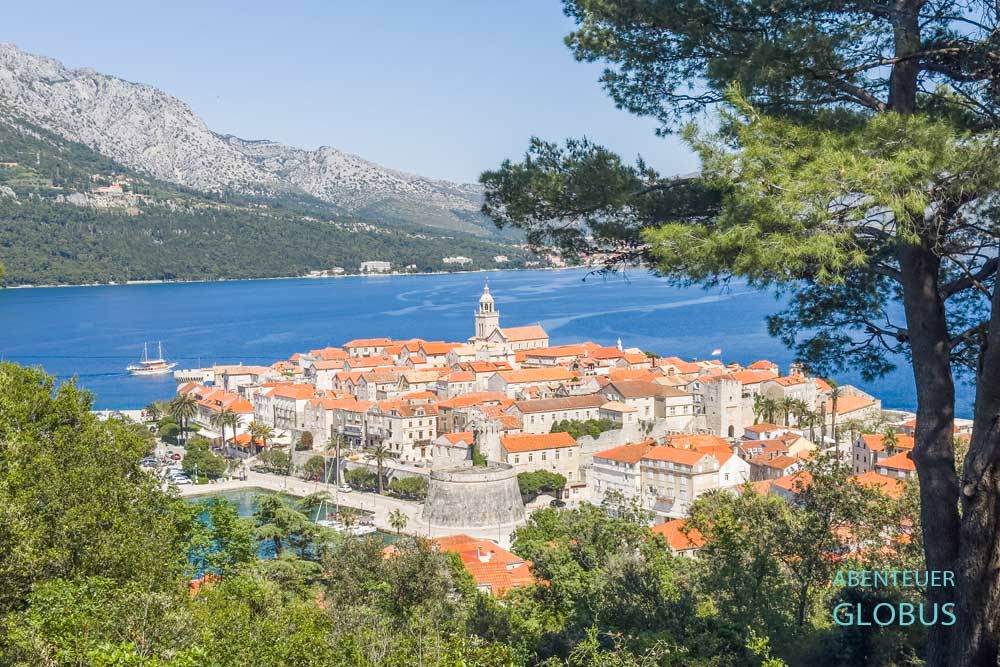 Blick auf die Altstadt von Korcula auf der Insel Korcula