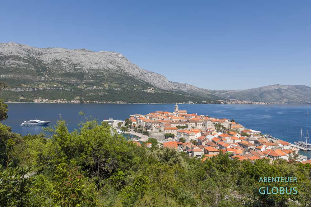 Altstadt von Korcula: Blick vom Aussichtspunkt Panorama Korcula