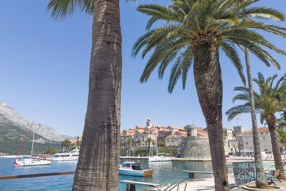 Blick auf die Altstadt von Korcula von der Uferstraße Put Svetog Nikole 