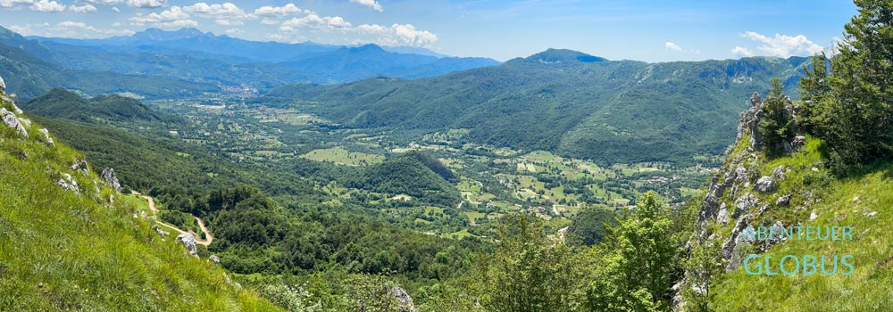 Ausflüge vom Lipovo Tal: Blick vom Aussichtspunkt in das Lipovo Tal 