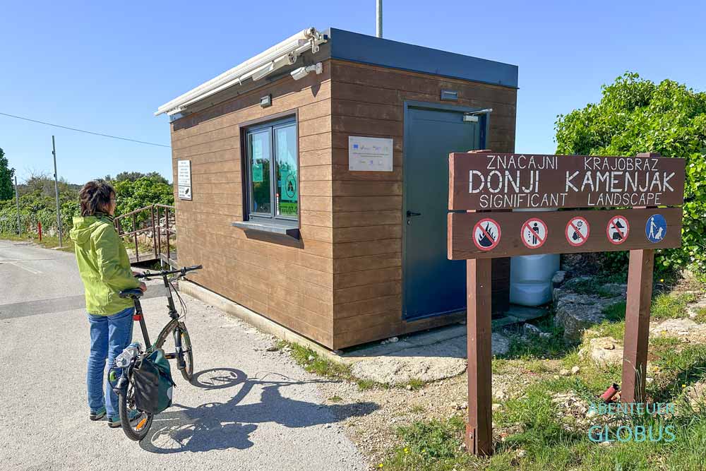 Eingang zum Naturpark Kamenjak in Premantura