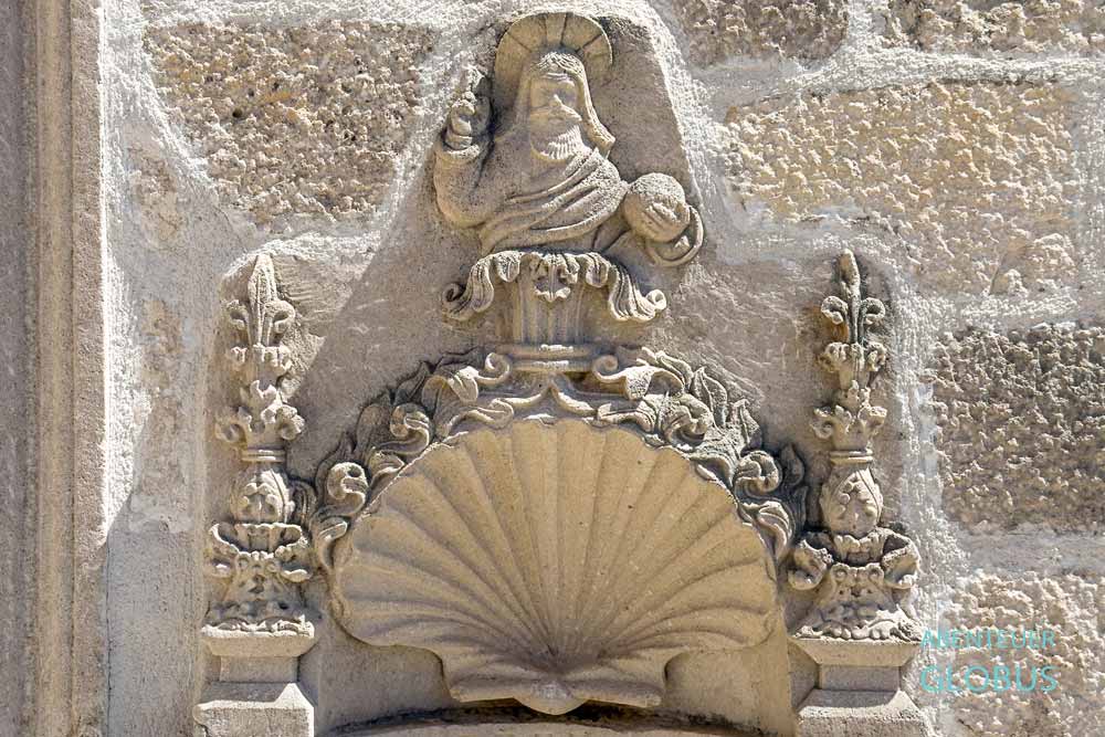 Franziskanerkloster Orebic: Detail an der Wallfahrtskirche der Gottesmutter von Engeln