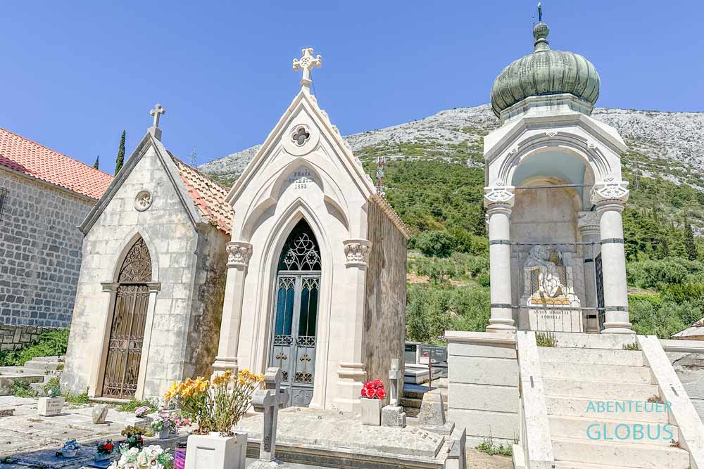 Orebic: Kapitänsfriedhof des Franziskanerklosters 