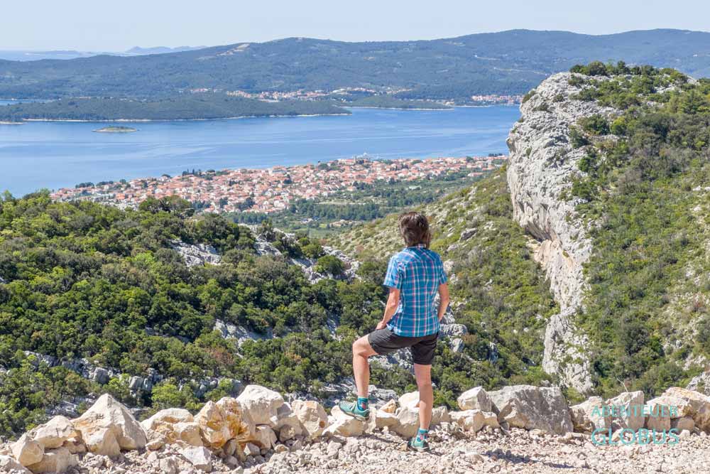Blick auf Orebic und die Insel Korcula
