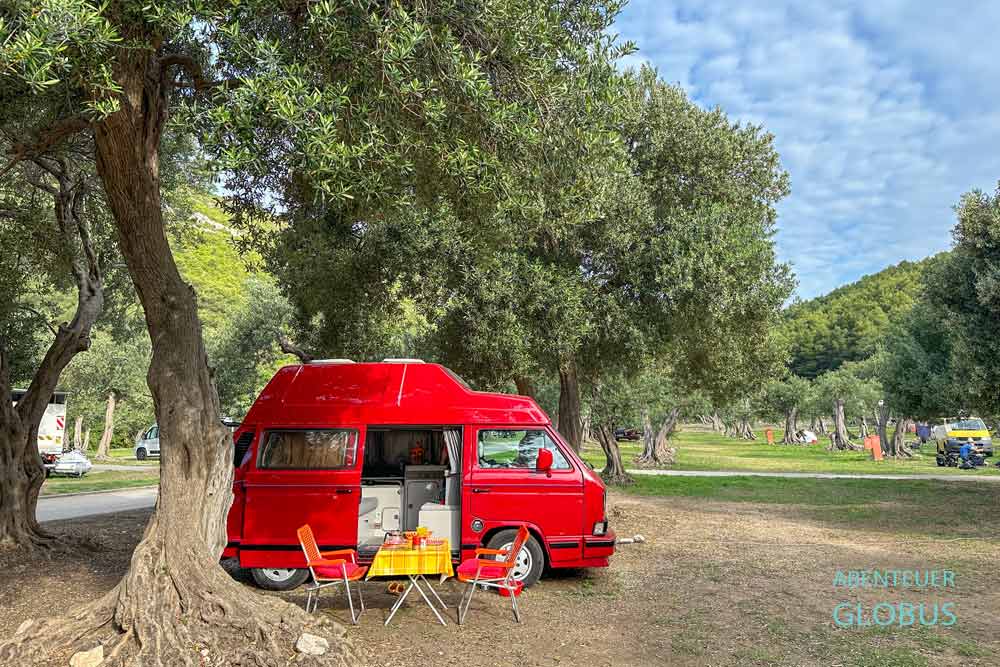 Halbinsel Peljesac, Campingplatz Autocamp Prapratno 
