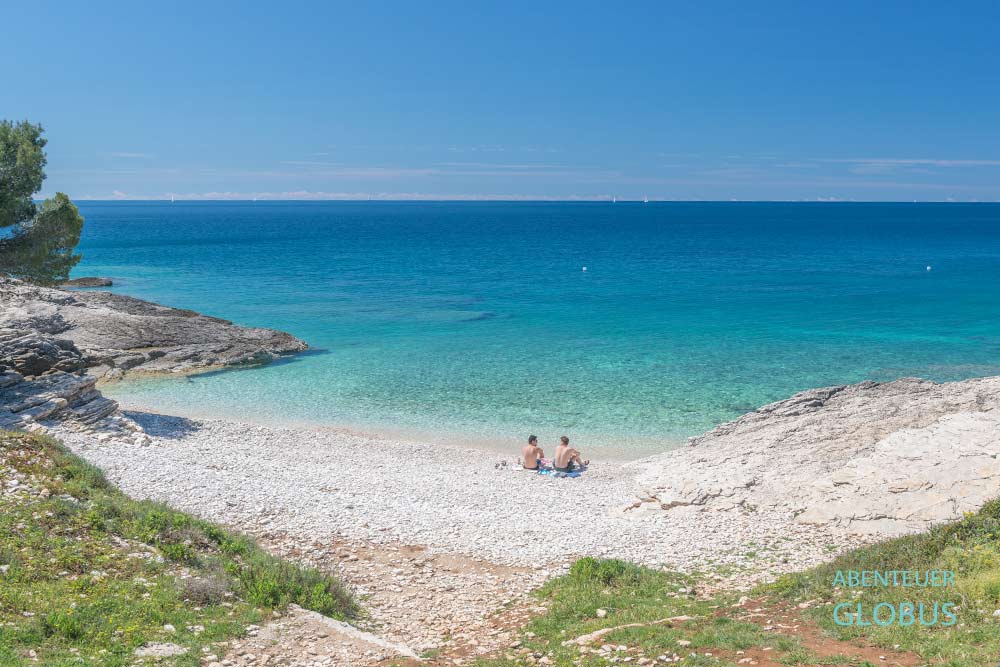 Naturreservat Kamenjak: Strand Njive an der Westküste in Premantura