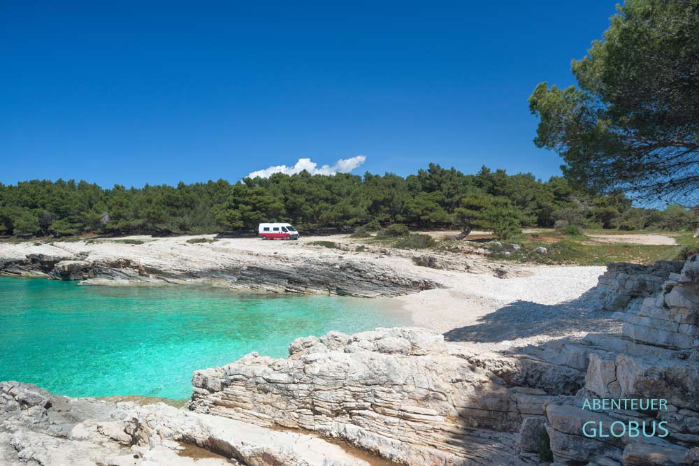 Njive Beach im Naturschutzgebiet Kamenjak in Premantura