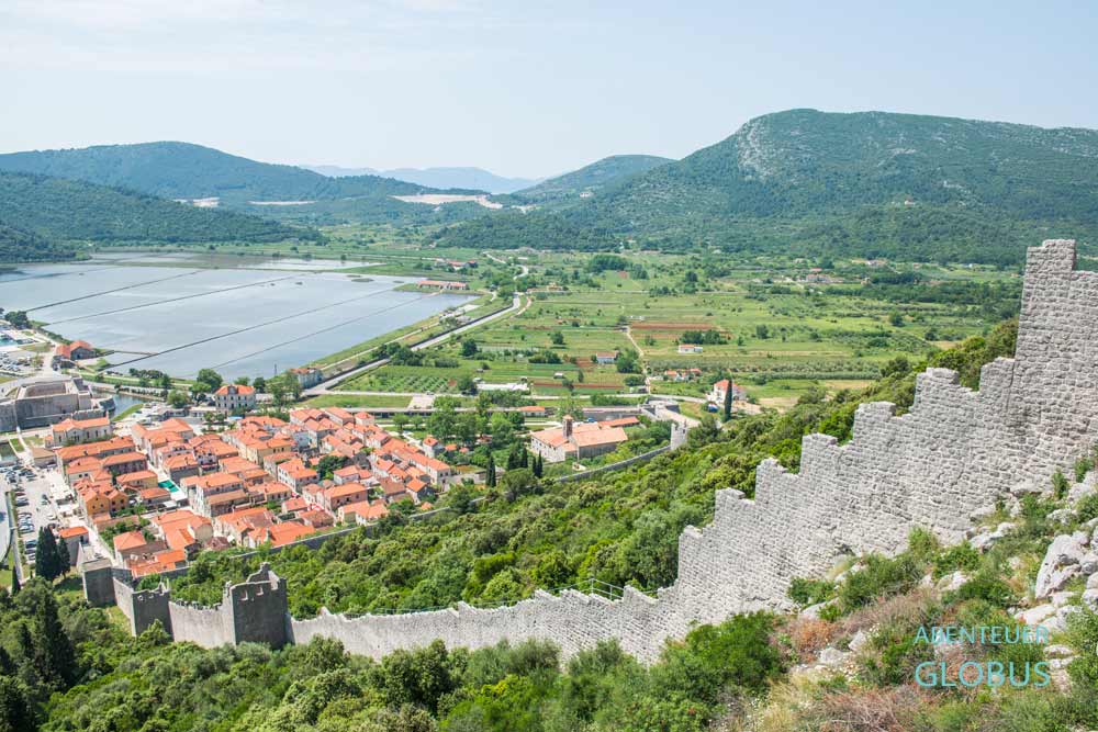 Festungsmauer und Saline von Ston