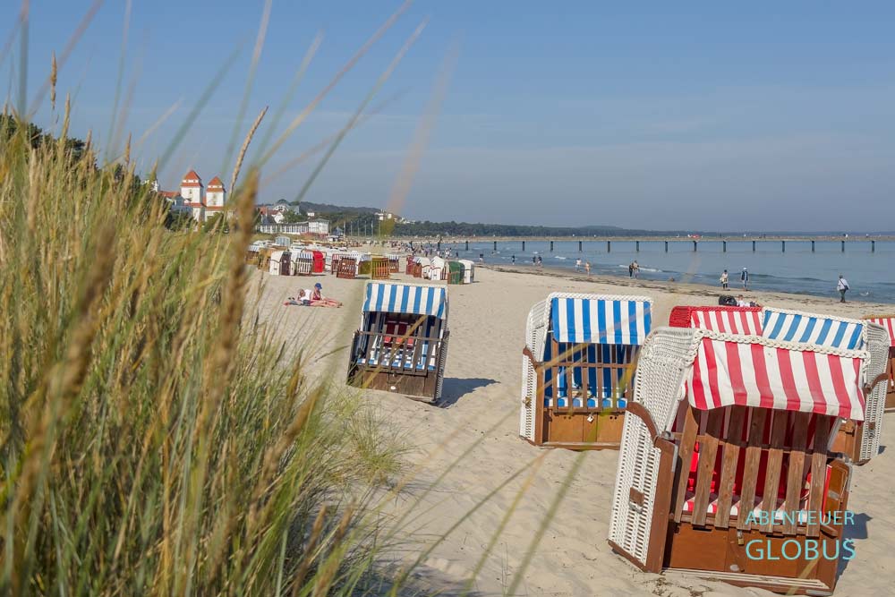 Strand und Seebrücke in Binz