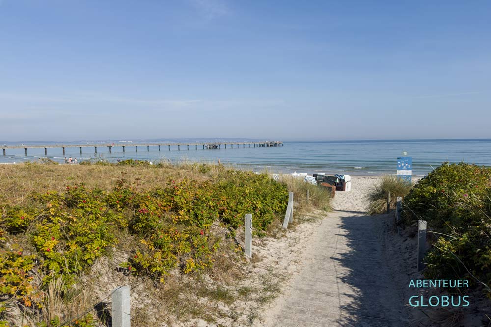 Insel Rügen, Binz: Strand uns Seebrücke
