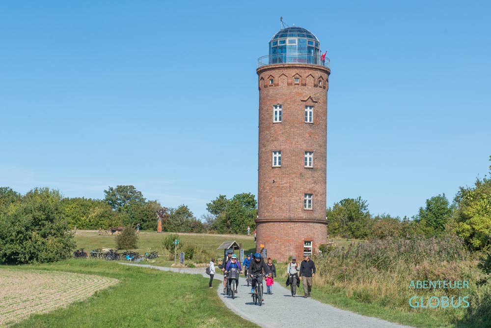 Insel Rügen, Kap Arkona: Peilturm mit Glaskuppel und Aussichtsplattform