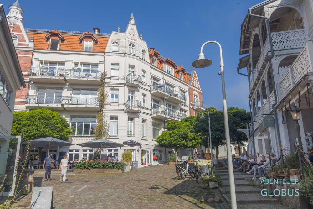 Altstadt von Sassnitz, auch Alt Sassnitz genannt, mit alter Bäderarchitektur