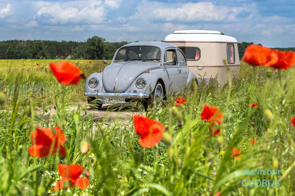 Unterwegs mit dem VW Käfer 1200 und dem Eriba Puck von 1961