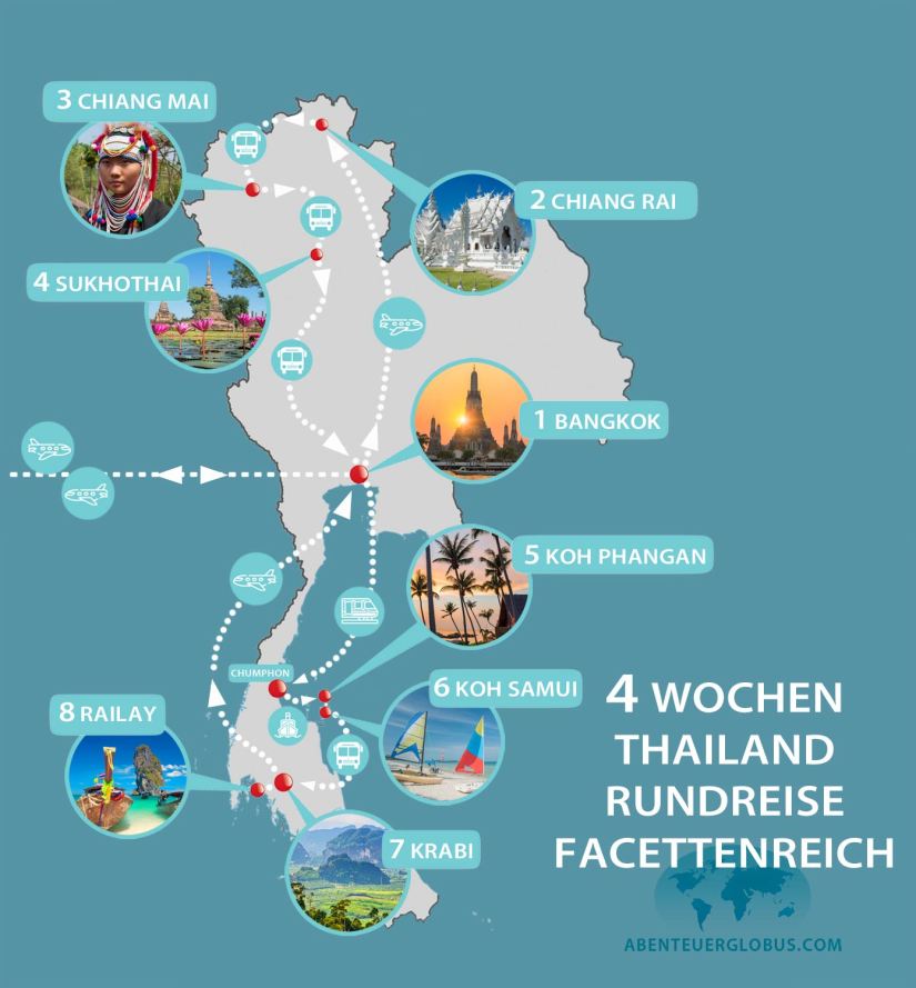 4 Wochen Thailand Rundreise durch Nordthailand und Südthailand